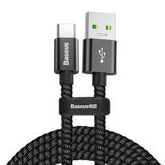 Baseus Datový Kabel Dvojitý FastCharge Typ-C 5A Black