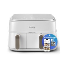 Philips Airfryer 3000 Series Dual Basket 9 l, NA353/10 bílá - horkovzdušná fritéza