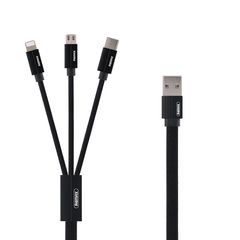 REMAX Kabel USB (RC-094th) 3v1 Micro/ TypC/Lightning Black