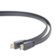 Gembird plochý kabel HDMI-HDMI 2.0,zlac., 1m