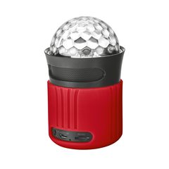 TRUST Dixxo Go Wireless Bluetooth Speaker with party lights - red