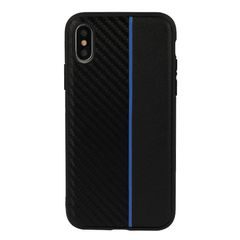 TPU Carbon Rally pouzdro pro Huawei P30 Black/Blue