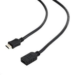 Kabel HDMI-HDMI M/F 1,8m, 1.4, prodlužovací černý