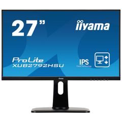 27" iiyama XUB2792UHSU-B1: IPS, FullHD(16:9)@75Hz, 250cd/m2, 4ms, VGA, HDMI, DP, USB, height, černý