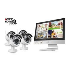 iGET HGNVK49004 - CCTV bezdrátový WiFi set HD 960p s LCD displejem 12", 4CH NVR + 4x IP kamera 960p