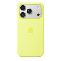 iPhone 17 Pro Silicone Case with MS – Neon Yellow