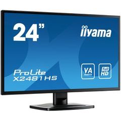 24" LCD iiyama X2481HS-B1 - VA, 6ms, 250cd/m2, 3000:1 (12M:1 ACR), VGA, DVI, HDMI, repro