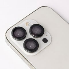 Set of lens glasses for Samsung Galaxy S25 black frame (3 pcs)