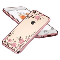 TPU pouzdro Flower iPhone 12 mini Rose Gold