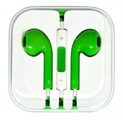 Sluchátka iPhone (3,5mm Jack) Zelená