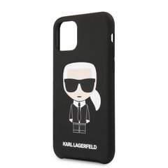 KLHCN61SLFKBK Karl Lagerfeld Iconic Silikonvý Kryt pro iPhone 11R Black (EU Blister)