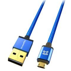 XtremeMac REVERSIBLE MICRO-USB PREMIUM CABLE–1,2m – Blue