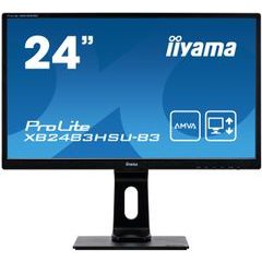 24" iiyama XB2483HSU-B3: AMVA, FullHD@75Hz, 250cd/m2, 4ms, VGA, HDMI, DP, USB, height, pivot, černý