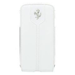 FEMTFLS4WH Ferrari Monte Carlo Kožené Flip Pouzdro White pro Samsung i9505 Galaxy S4