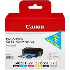 Canon PGI-550 + CLI-551 C/M/Y/BK/GY Multi pack