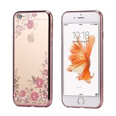 Pouzdro Flower pro Xiaomi Redmi Note 7 Rose Gold