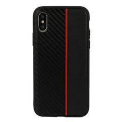 TPU Carbon Rally pouzdro pro Huawei P30 Black/Red