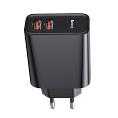 Baseus Speed PPS USB + USB Typ C QC 3.0 (CCFS-C01) Black - síťová nabíječka