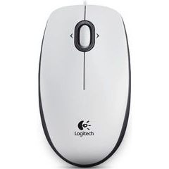 Myš Logitech B100 Optical USB Mouse, bílá