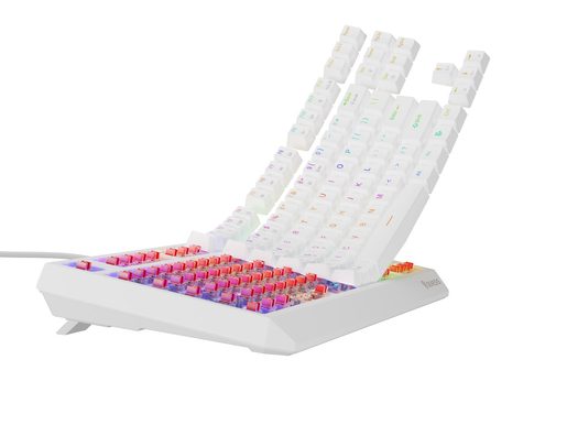 GENESIS HERNÍ KLÁVESNICE THOR 230/TKL/RGB/OUTEMU RED/BEZDRÁTOVÁ USB + BLUETOOTH/US LAYOUT/BÍLÁ