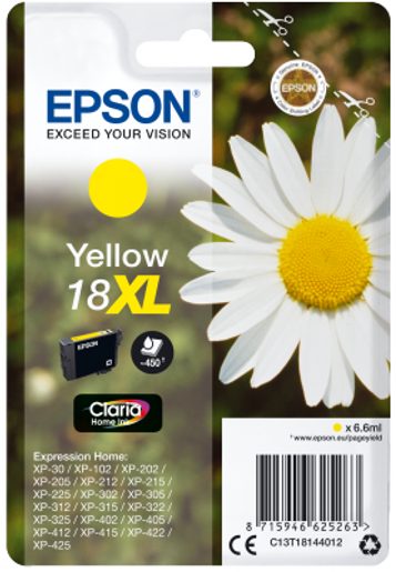 EPSON SINGLEPACK YELLOW 18XL CLARIA HOME INK