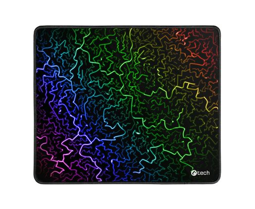HERNÍ PODLOŽKA POD MYŠ C-TECH ANTHEA ARC, BAREVNÁ, PRO GAMING, 320X270X4MM, OBŠITÉ OKRAJE
