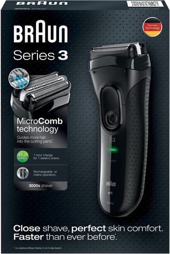 BRAUN SERIES 3 3000S - PLANŽETOVÝ HOLÍCÍ STROJEK