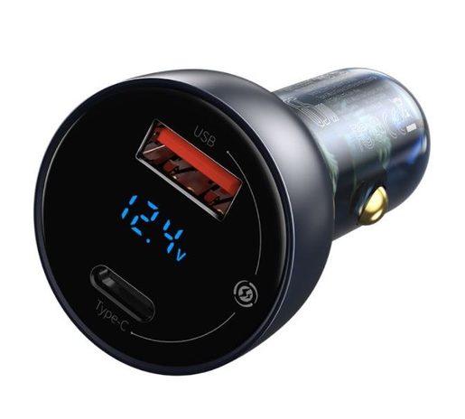 BASEUS CCKX-C0G PARTICULAR DIGITAL DISPLAY 2XUSB 65W GRAY - AUTONABÍJEČKA