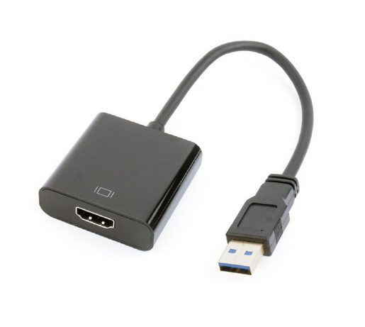 GEMBIRD REDUKCE USB 3.0 - HDMI, M/F, 15CM, ČERNÝ