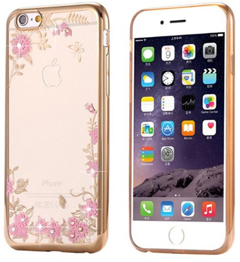 TPU POUZDRO FLOWER XIAOMI REDMI NOTE 8 PRO GOLD