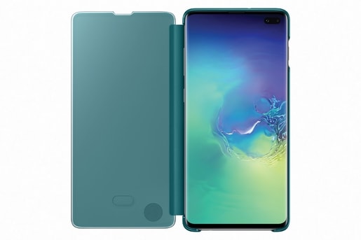 SAMSUNG CLEAR VIEW COVER S10+ GREEN