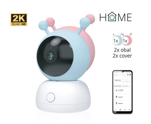 IGET HOME CAMERA CS2 BABY - WIFI 2K IP KAMERA A CHŮVIČKA, NOČNÍ VIDĚNÍ, AUDIO, 2X OBAL, TEPLOTA