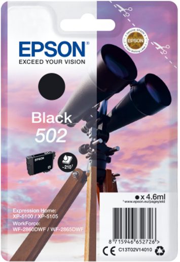 EPSON SINGLEPACK,BLACK 502,INK,STANDARD