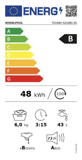 WHIRLPOOL TDLRBX 6252BS - VRCHEM PLNĚNÁ PRAČKA