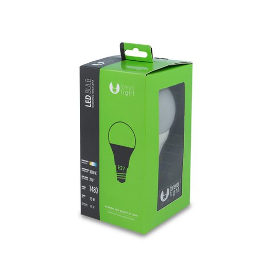 LED ŹÁROVKA A65 E27 15W 230V TEPLÁ BÍLÁ