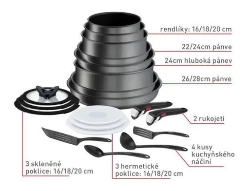 TEFAL INGENIO DAILY CHEF ON L7619402 (20KS) - SADA NÁDOBÍ