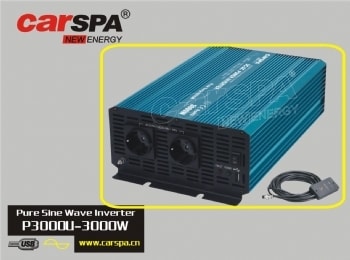 MĚNIČ NAPĚTÍ CARSPA P3000U-12 12V/230V+USB 3000W, ČISTÁ SINUSOVKA