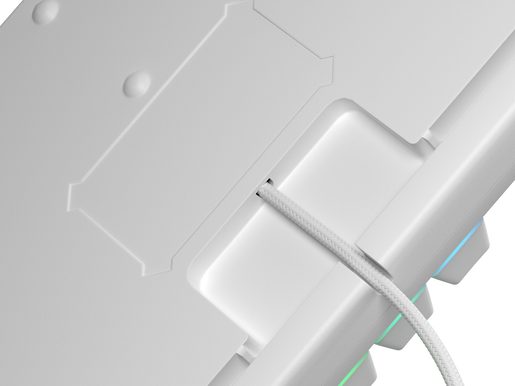 GENESIS TICHÁ HERNÍ KLÁVESNICE THOR 303/TKL/RGB/OUTEMU PEACH SILENT/DRÁTOVÁ USB/US LAYOUT/BÍLÁ