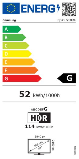 SAMSUNG/QE43LS03F/43"/4K UHD/ČERNÁ
