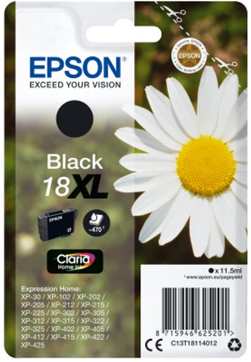 EPSON SINGLEPACK BLACK 18XL CLARIA HOME INK