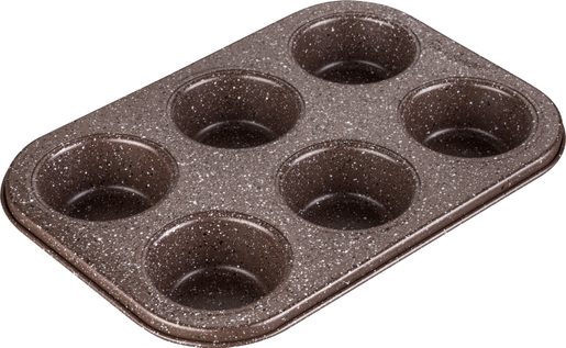 FORMA 6KS MUFFIN 26,5X18CM - HNĚDÁ MARBLE