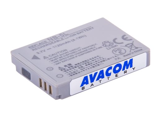 BATERIE AVACOM CANON NB-5L LI-ION 3.7V 1120MAH 4.1WH