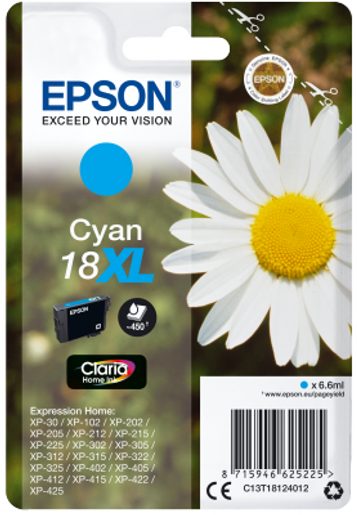 EPSON SINGLEPACK CYAN 18XL CLARIA HOME INK