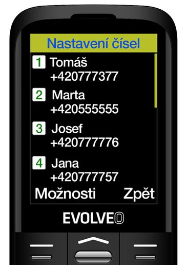 EVOLVEO EASYPHONE FS, VYKLÁPĚCÍ MOBILNÍ TELEFON 2.8" PRO SENIORY S NABÍJECÍM STOJÁNKEM (ČERNÁ BARVA)
