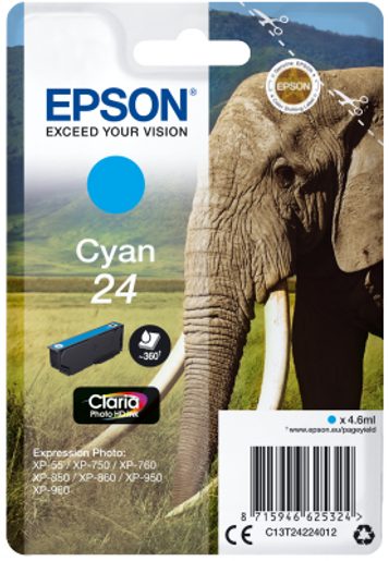 EPSON SINGLEPACK CYAN 24 CLARIA PHOTO HD INK