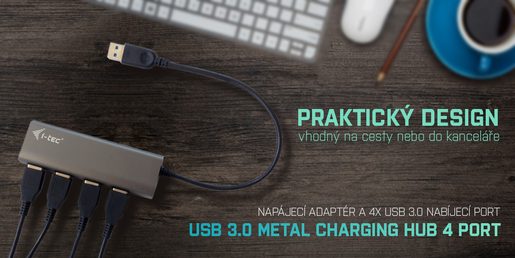 I-TEC USB 3.0 METAL CHARGING HUB 4 PORT