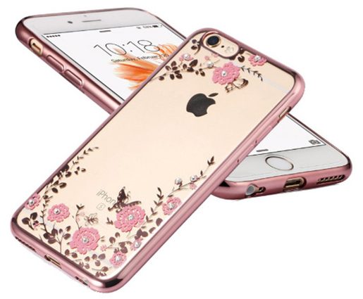 TPU POUZDRO FLOWER IPHONE 7 / 8 / SE 2020 ROSE GOLD