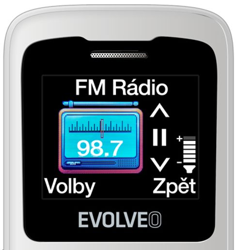 EVOLVEO EASYPHONE ID, MOBILNÍ TELEFON PRO SENIORY, BÍLÁ