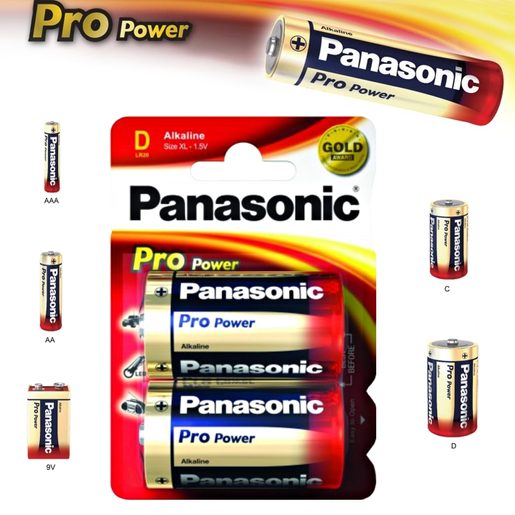 ALKALICKÁ BATERIE D PANASONIC PRO POWER LR20 2KS
