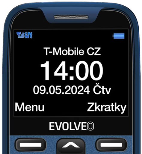 EVOLVEO EASYPHONE XR, MOBILNÍ TELEFON PRO SENIORY S NABÍJECÍM STOJÁNKEM, MODRÁ